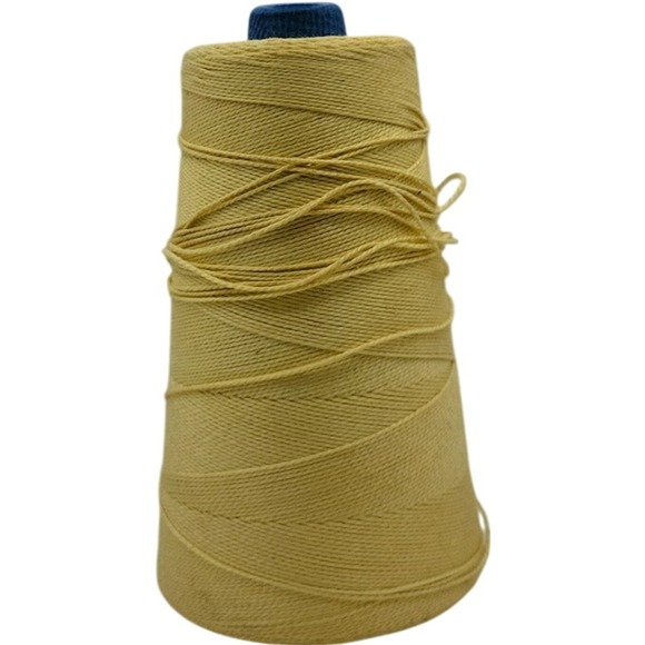 The Unbranded Brand Other - Vintage 1980s Mustard Yellow Yarn Cone For Weaving Knitting Crochet Crafts